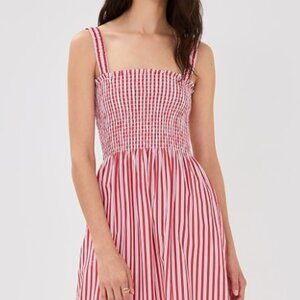 Hill House Anjuli Nap Dress Red Stripe, L